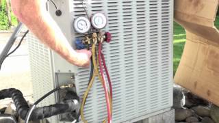 How to install and bleed the air conditioner gauge set [upl. by Fara]