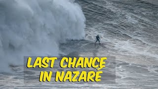 Last Swell in Nazaré for season 20232024 bigwaves [upl. by Arymahs]