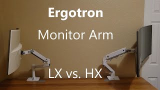 Ergotron Monitor Arm LX vs HX  Setup and Review [upl. by Attenreb217]