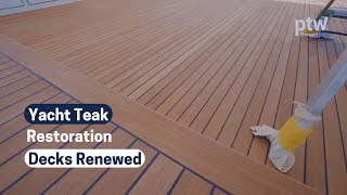 Yacht Teak Restoration Decks Renewed [upl. by Bhatt]