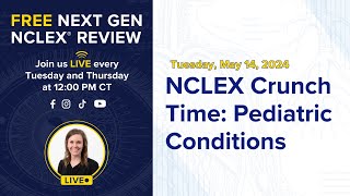 Free Next Gen NCLEX Review NCLEX Crunch Time Pediatric Conditions [upl. by Iorgo]