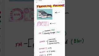 FRANKING MACHINE  V V IMP FOR PROMOTION EXAM [upl. by Mcintyre]