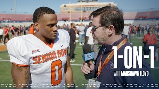 Marshawn Lloyd at the Senior Bowl  1on1 [upl. by Annalise]