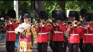 Colonels Review of Trooping The Colour  The Mall  ARRIVAL  6 June 2015 [upl. by Neddra633]