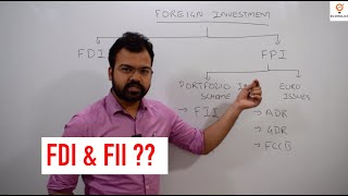 FDI and FII Explained  Foreign Investment in India  ADR GDR and FDI Caps  Euro Issue  Ecoholics [upl. by Block]