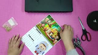 LABUBU WALL CALENDAR 2025 LANDSCAPE  TAGALOG TUTORIAL 2024 [upl. by Alyakem]