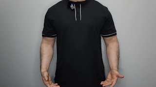 Mens Polo Shirts Short Sleeve Casual Athletic Henley Collarless Polo Golf Shirts for Men Review [upl. by Tegdig]