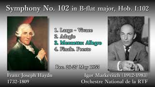 Haydn Symphony No 102 Markevitch amp ONRTF 1955 ハイドン 交響曲第102番 マルケヴィチ [upl. by Nylessej46]