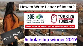 how to write a letter of intent for IsDB and Turkiye Burslari Joint Scholarships 2021 [upl. by Liborio]