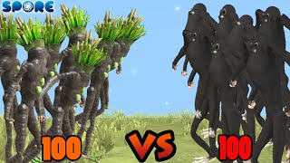 100 Chimney Head vs 100 Hexapod Giant  Horror War S2E5  SPORE [upl. by Gnaig969]