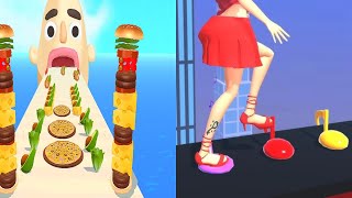 ASMR Tippy Toe VS Sandwich Runner  All Levels Gameplay Androidios Part 2 [upl. by Ahsimek849]