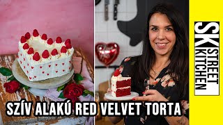 ❤️SZÍV ALAKÚ❤️ red velvet TORTA🍰 Nóritól [upl. by Duke]