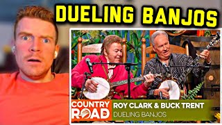 GUITARIST REACTS Roy Clark amp Buck Trent Dueling Banjos  REACTION🎸🎶 [upl. by Deck]