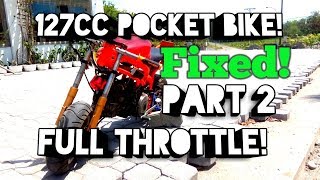 Motovlog 127cc Pocket bike Fixed Full Throttle Part 2  La Union  Philippines [upl. by Adnawad576]