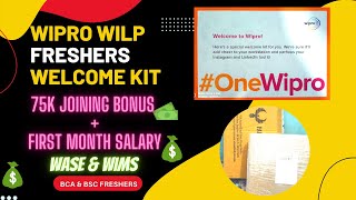 Wipro Welcome Kit for Fresher 2022  joining bonus 75k in wipro wilp  wipro asset unboxing PaySlip [upl. by Hawley]