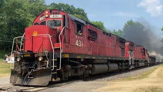 WNYP C430s 431 and 432 going NB through Sugarcreek PA on 6623 [upl. by Merrilee84]