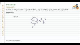 Polinomios Monomios Partes de un monomio 3º de ESO matemáticas [upl. by Alberik]