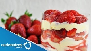 Receta para preparar tiramisu de fresas Receta de tiramisu  Cocinando con Marconi [upl. by Noelc]