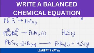 Write a balanced chemical reaction for leadII sulfide reacting with hydrobromic acid [upl. by Nannah]