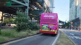 MTA Bus 4665 on the Q100 Limited to LI City Queens Plaza with PR Code quotFARE REQUIREDquot [upl. by Hayotal]