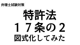 弁理士試験対策 特許法 １７条の２を図式化してみた [upl. by Oluap469]