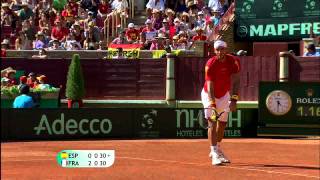 Davis Cup Highlights Spain 41 France [upl. by Meter620]