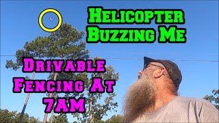 Drivable Electric Fencing  Helicopter Buzzing Me  Cat Supervisors  Arkansas homestead chickens [upl. by Yeltrab]