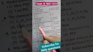 photosynthesis in higher plants class 11 Neet pyq series biologyneet ncert neetpyq shorts [upl. by Skipper12]