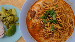 Exploring Northern Thailand EGG NOODLES in Chiang Mai 3 Cant Miss Khao Soi Restaurants [upl. by Kirven]