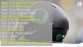 Oregon Ducks 2017 football schedule highlights [upl. by Christye]