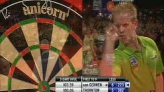 UK Open 2008 Day 2 Thornton vs van Gerwen 4 [upl. by Giliana637]