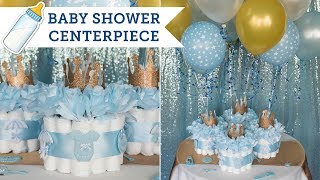 Diaper Cake Centerpieces for a Baby Shower  BalsaCirclecom [upl. by Sparks23]