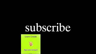 Learn creole language french creole  antillean creole intro video [upl. by Kiefer]