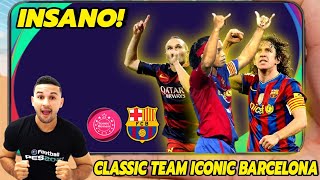 INSANO ICONIC MOMENTS BARCELONA CLASSIC TEAM REVIEW NO PES 2021 MOBILE [upl. by Travis741]