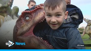 Dinosaurs set to roam and roar on the banks of the River Clyde [upl. by Eilrebma]