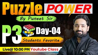 IBPS PO Pre SBI POClerk 2024  Puzzle Power  Day 4  Puzzles By Puneet Sir [upl. by Ploch]