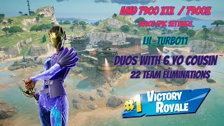 FORTNITE AMD 7900x 7900xtx  1440p Epic Settings  Ray Tracing  Duos w 6YearOld  Victory Royale [upl. by Llebana]