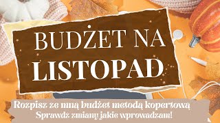 BUDŻET NA LISTOPAD  DUŻO ZMIAN II NOWE SEGREGATORY  KROK PO KROKU ZAPLANUJ ZE MNĄ WYDATK [upl. by Stannwood]