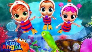 Ocean Diving Song  Animal Learning Videos  Little Angel Kids Songs amp Nursery Rhymes [upl. by Letnohc150]