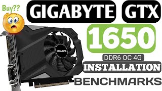 GigaByte GTX 1650 D6 OC 4G Graphics Card installation amp Benchmark  Low Budget Gaming Graphics Card [upl. by Bolen]