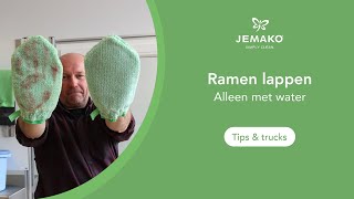 Streepvrij ramen lappen Alleen met water en JEMAKO [upl. by Ahcorb168]