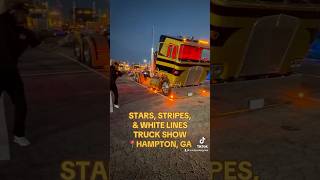 Stars Stripes amp White Lines Truck Show in Hampton GA 🚛🅿️♣️ truckparking trucks trucker [upl. by Joby457]