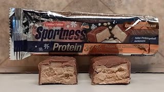 TasteTest DM Sportness Protein Bar XMAS Limited Edition 🎄 Cinnamon Cream 🎄 [upl. by Shelli]