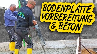 BODENPLATTE HAUSBAU  Bewehrung amp Bodenplatte betonieren  Home Build Solution [upl. by Dewees830]