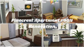 Pinecrest Apartment 404  The Sims 4  Build Renovation Eco Lifestyle amp Base Game ONLY [upl. by Riess]