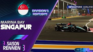 DIV 1 Highlights  3 Saisonrennen  Großer Preis von Singapur  Marina Bay Street Circuit [upl. by Tore]