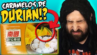 🤮 PROBANDO DULCES ASIATICOS 🤮 Caramelos de DURIAN La Fruta Más Apestosa del Mundo 💩 [upl. by Tuhn]