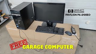 Free Garage Computer  HP Pavilion P6 2105EO [upl. by Brookhouse920]