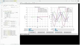 Animation of phasors for a parallel RLC circuit written in Python by ChatGPT [upl. by Aivital]