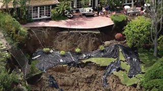 Newport Beach landslide puts 3 houses at risk [upl. by Currier450]